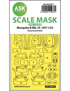 Mosquito B Mk.IX/XVI one-sided fit mask for HK Models, 1/32 - Art S...