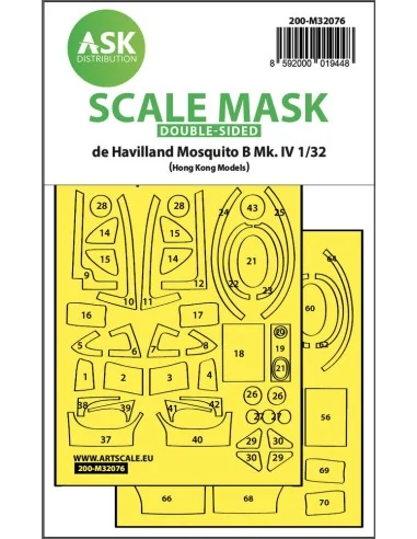 Mosquito B Mk.IV double-sided fit mask for HK Models, 1/32 - Art Sc...