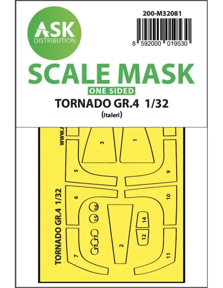 Tornado GR.4 one-sided express fit mask for Italeri, 1/32 - Art Sca...