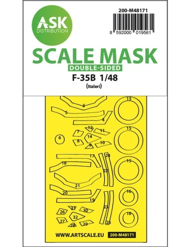F-35B double-sided express fit mask for Italeri, 1/48 - Art Scale K...