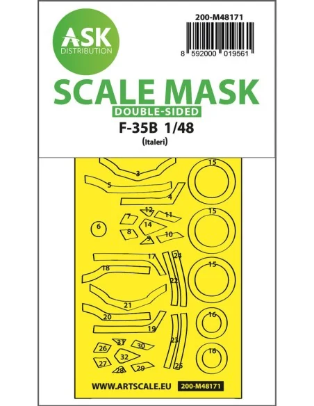 F-35B double-sided express fit mask for Italeri, 1/48 - Art Scale K...