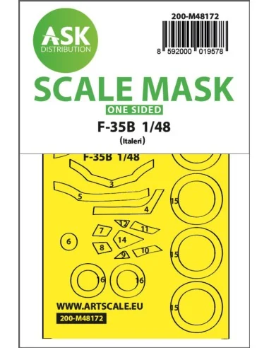 F-35B one-sided express fit mask for Italeri, 1/48 - Art Scale Kit ...