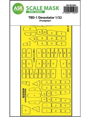 TBD-1 Devastator one-sided express fit mask for Trumpeter, 1/32 - A...