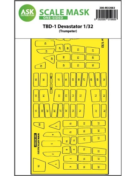 TBD-1 Devastator one-sided express fit mask for Trumpeter, 1/32 - A...