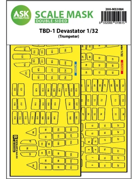TBD-1 Devastator double-sided express fit mask for Trumpeter, 1/32 ...