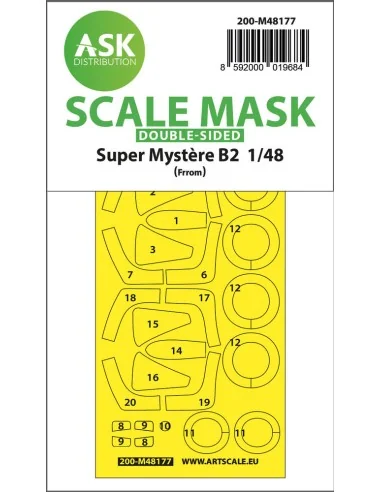Super Mystére B2 double-sided express fit mask for Special Hobby, 1...