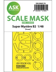 Super Mystére B2 one-sided express fit mask for Special Hobby, 1/48...