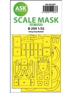 B-25H Mitchell one-sided mask for HK Models, 1/32 - Art Scale Kit 2...