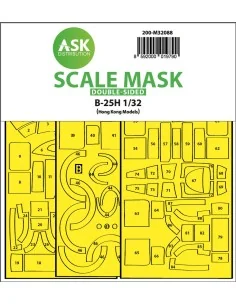 B-25H Mitchell double-sided express fit mask for HK Models, 1/32 - ...