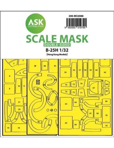 B-25H Mitchell double-sided express fit mask for HK Models, 1/32 - ...