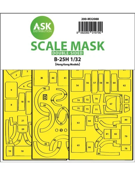 B-25H Mitchell double-sided express fit mask for HK Models, 1/32 - ...