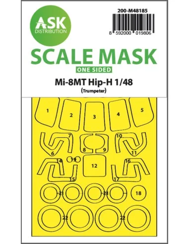 Mil Mi-8MT one-sided express fit mask for Trumpeter, 1/48 - Art Sca...