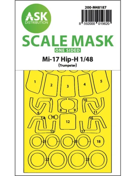 Mil Mi-17 Hip-H one-sided express fit mask for Trumpeter, 1/48 - Ar...