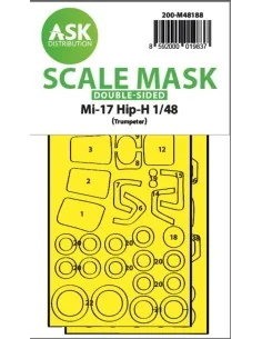 Mil Mi-17 Hip-H double-sided express fit mask for Trumpeter, 1/48 -...