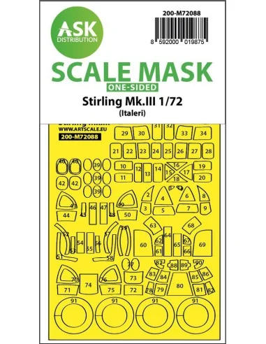 Stirling Mk.III one-sided express fit mask for Italeri, 1/72 - Art ...