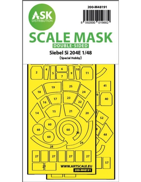 Siebel Si 204E double-sided realy fit and self adhesive express mas...