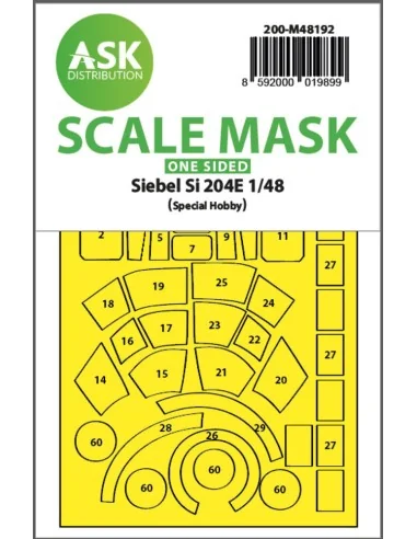 Siebel Si 204E one-sided realy fit and self adhesive express mask f...