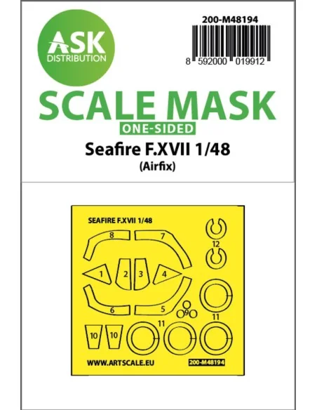 Seafire F.XVII one-sided fit and self adhesive express mask for Air...
