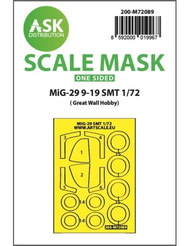 MiG-29 9-19 SMT one-sided express fit mask for Great Wall Hobby, 1/...