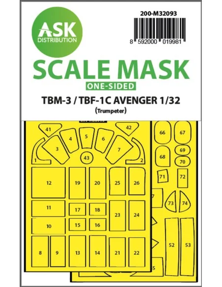 TBM-3/TBF-1C one-sided express fit mask for Trumpeter, 1/32 - Art S...