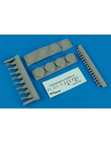 Flightline seat with 4 casters, 1/32 - Aerobonus 320.030