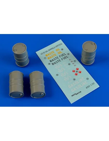 US 55 gallon barrels(vertical position), 1/48 - Aerobonus 480.130
