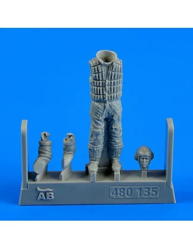 German Luftwaffe Pilot WWII w.life jacke, 1/48 - Aerobonus 480.135