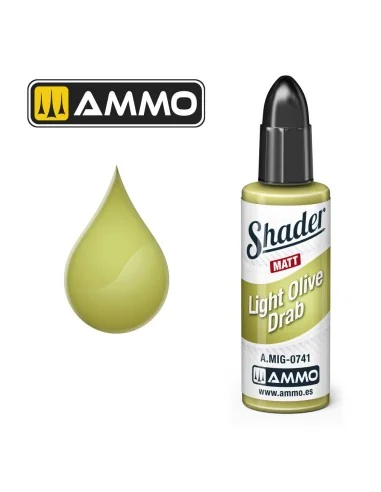 MATT SHADER Light Olive Draw - AMMO by MIG Jimenez A.MIG-0741
