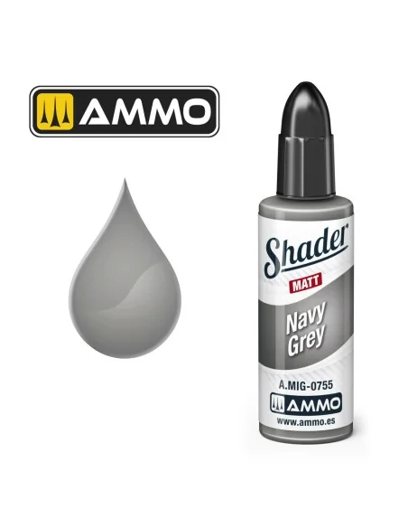 MATT SHADER Navy Grey - AMMO by MIG Jimenez A.MIG-0755