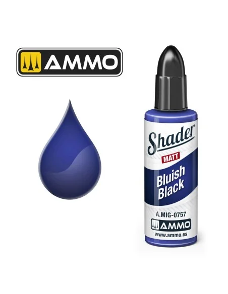 MATT SHADER Bluish Black - AMMO by MIG Jimenez A.MIG-0757