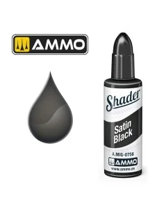 MATT SHADER Satin Black - AMMO by MIG Jimenez A.MIG-0758