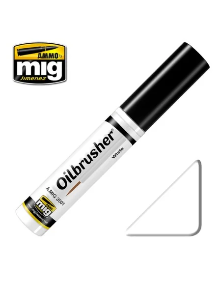 OILBRUSHER White - AMMO by MIG Jimenez A.MIG-3501