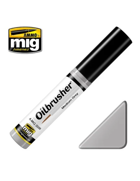 OILBRUSHER Medium Grey - AMMO by MIG Jimenez A.MIG-3509