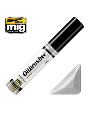 [NO_DESC] OILBRUSHER Silver - AMMO by MIG Jimenez A.MIG-3538