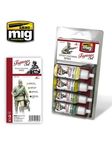 Soviet uniforms WWII Figures Set - AMMO by MIG Jimenez A.MIG-7023