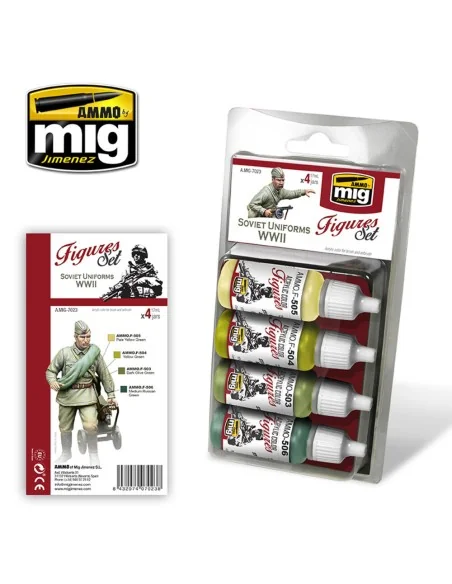 Soviet uniforms WWII Figures Set - AMMO by MIG Jimenez A.MIG-7023
