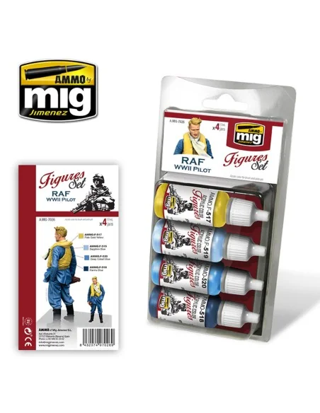 RAF WWII Pilot Figures Set - AMMO by MIG Jimenez A.MIG-7026