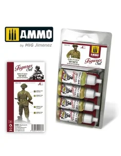 British WWII Uniforms Figures Set - AMMO by MIG Jimenez A.MIG-7033