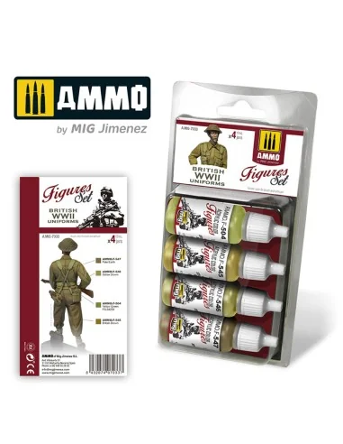 British WWII Uniforms Figures Set - AMMO by MIG Jimenez A.MIG-7033