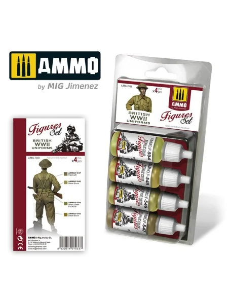 British WWII Uniforms Figures Set - AMMO by MIG Jimenez A.MIG-7033