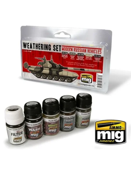 Modern Russian Vehicles Weathering Set - AMMO by MIG Jimenez A.MIG-...