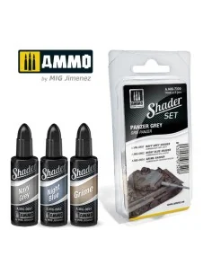 SHADER Set Panzer Grey - AMMO by MIG Jimenez A.MIG-7320
