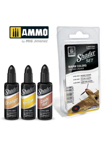 SHADER Set Warm Colors - AMMO by MIG Jimenez A.MIG-7328