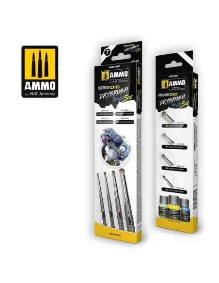 Premium Dio Drybrush Set - AMMO by MIG Jimenez A.MIG-7607