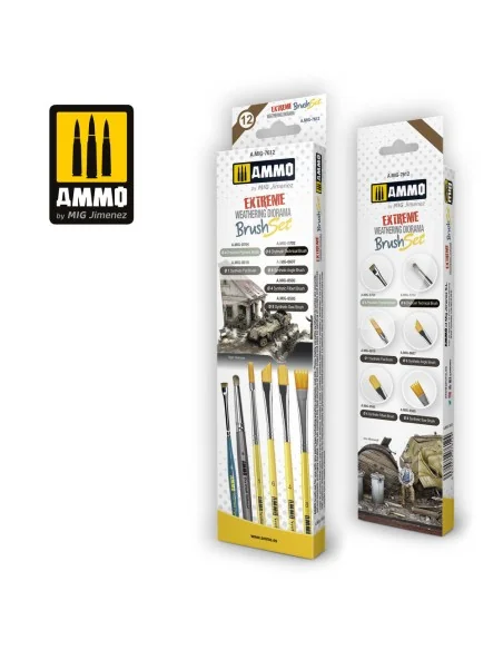 Extreme Weathering Diorama Brush Set - AMMO by MIG Jimenez A.MIG-7612