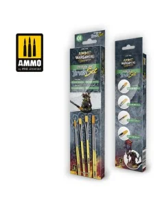 AMMO WARGAMING UNIVERSE - DRY BRUSH Land Brush Set - AMMO by MIG Ji...