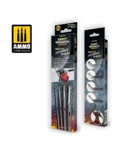 AMMO WARGAMING UNIVERSE - Miniature Premium DIO DRYBRUSH Brush Set ...