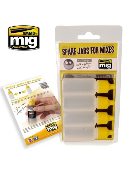Spare Jars for Mixes (4 x 17mL jars with agitator and dosifier) - A...