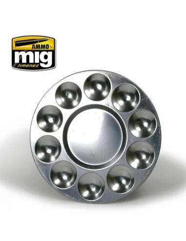 Aluminium Pallet (10 wells) - AMMO by MIG Jimenez A.MIG-8009