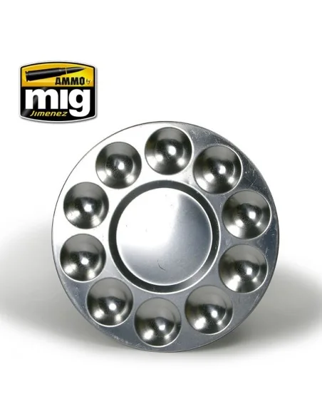 Aluminium Pallet (10 wells) - AMMO by MIG Jimenez A.MIG-8009